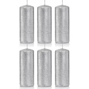 Svíčka Tradiční parafínová svíčka bez vůně Drobo 6 ks