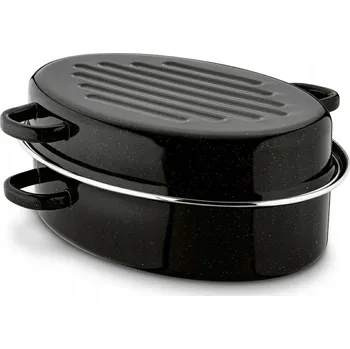 pekáč Pekáč smaltovaný Tadar oválný s kováním a grilem 38 cm