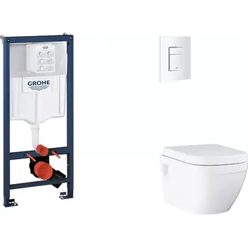 WC sada Grohe Rapid SL - Set předstěnové instalace, klozetu, sedátka SoftClose a tlačítka Skate Cosmopolitan, alpská bílá SANI11BB3125