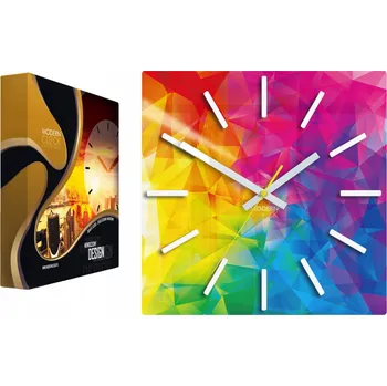 Hodiny Nástěnné hodiny Vícebarevné Akrylové Amazing Čtvercové Křemenný mechanismus