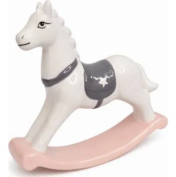 Velikonoční dekorace DECOLED Dekorace keramický houpací koník 14,8 × 3,7 × 13,5 cm