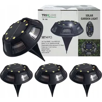 Venkovní osvětlení SOLÁRNÍ ZAHRADNÍ LED OSVĚTLENÍ SADA 4KS LAMPIČEK