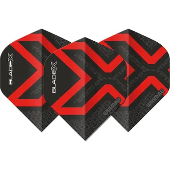 Příslušenství pro šipky Letky Winmau Blade X Prism Delta Metallic Black/Red