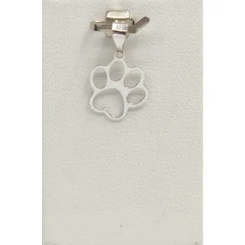 Přívěsek Zlatý přívěsek z bílého zlata - tlapka, 0,43 g, Au 585