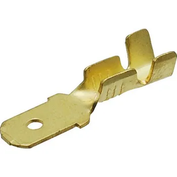 Auto elektroinstalace IMP Konektor Faston 4,8 mm - kolík / 0,8 mm síla - mosaz Množstevní SLEVA: 100