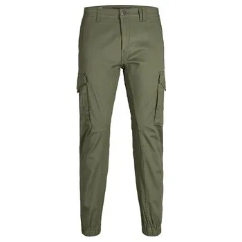 Pánské kalhoty Jack & Jones Kalhoty z materiálu Paul Flake 12141844 Zelená Tapered Fit 30_34