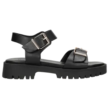 Dámské sandále Černé Dámské Sandály Z Lícové Kůže Wojas 7610851 41