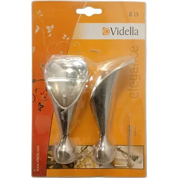 Obraz VIDELLA Stylové kovové koncovky garnýže CALIA FI19 CESAR NIKIEL, 2 ks