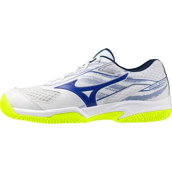 Pánská tenisová obuv Pánská tenisová obuv Mizuno Break Shot 5 Clay White/Dazzling Blue/Lightning EUR 45