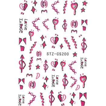 Přípravek na nehty Samolepky na nehty - Růžový mix