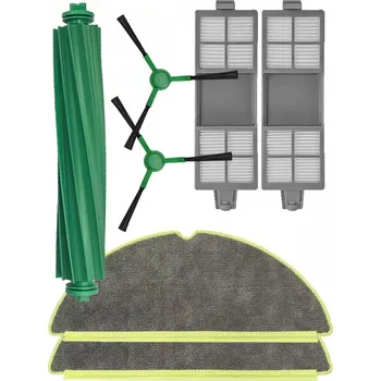Sada příslušenství pro robotický vysavač HEPA filtry, kartáče k vysavači IROBOT Roomba 205 DustCompactor Combo White sada a mopy 7ks