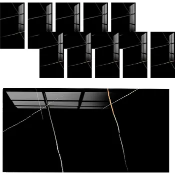 Tapeta 10 Ks 3D OBKLADOVÉ PANELY TAPETA SAMOLEPICÍ VZHLED MARMOR ČERNÝ 60x30cm