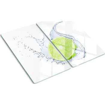 Obraz Kuchyňské Multifunkční Ozdobné Desky Tvrzené Sklo Limetka 2x30x52 cm