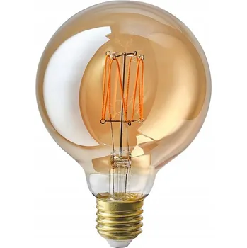 Žárovka IKEA MOLNART LED žárovka E27 150 lumenů, kulatá, hnědé průhledné sklo