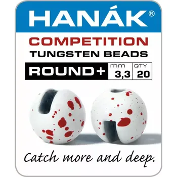 Hanák Tungstenové hlavičky Round+ White & Red 2,8mm