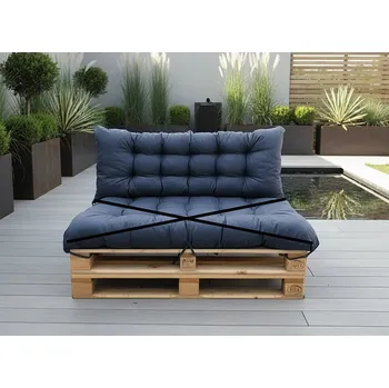 Podsedák Paletová prošívaná opěrka DARIO 120x40 cm color 04 modrá MyBestHome