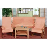 Bellatex Přehoz na sedací soupravu Micro 3+1+1 lososový