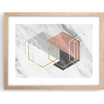 Obraz Obraz plakát v rámu světlý dub do obýváku 40x30 abstrakce foto na zeď