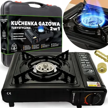 Turistický vařič Cestovní plynový vařič Happy Home 2500 W ocelový s kartuší