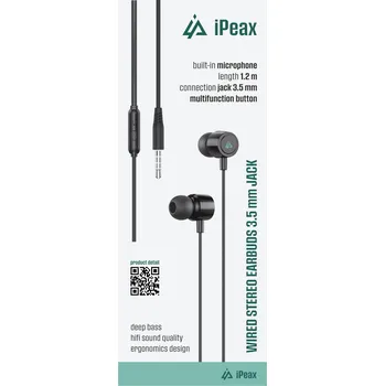 Sluchátka iPeax 90010133 černá