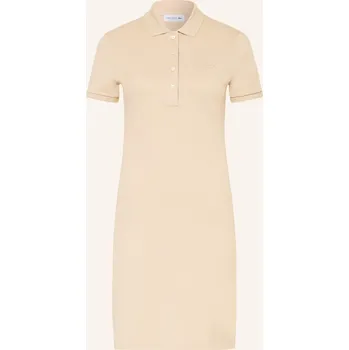 Dámské šaty Lacoste Dámské Polo Šaty Z Piké, béžová, 42