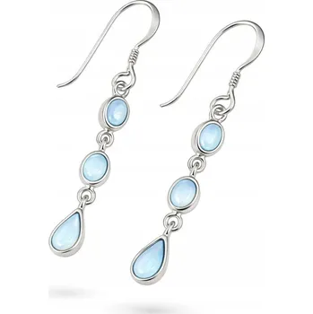 Náušnice Stříbrné visací Náušnice s jemnou bílou perletí tt459