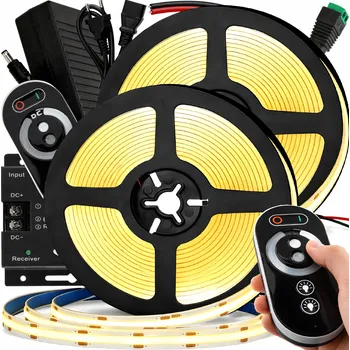 LED páska LED pásek 10m COB Neon 12V 320 diod 120W SILNÉ JASNÉ SVĚTLO 8mm SADA