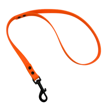 Vodítko pro psa Krátké vodítko s uchem „COURAČKA“ - 20mm šíře Barva: Tmavě modrá, Délka: 30cm, Barva kování: Růžové zlato