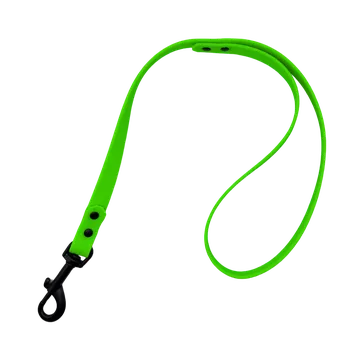 Vodítko pro psa Krátké vodítko s uchem „COURAČKA“ - 16mm šíře Barva: Světle modrá, Délka: 30cm, Barva kování: Stříbrná