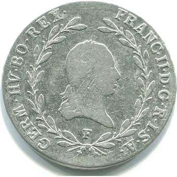 František II. 20 Kreuzer 1804/F. Hall. Císařská koruna. Ag.