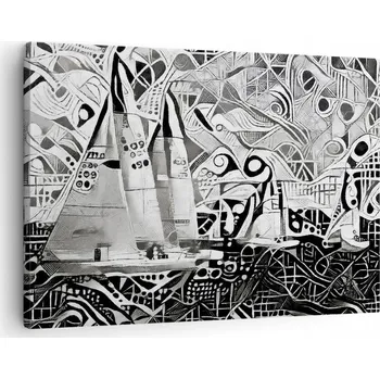 Obraz Obraz na plátně do obýváku, ložnice 70x50 plachetnice foto obrazy na zeď