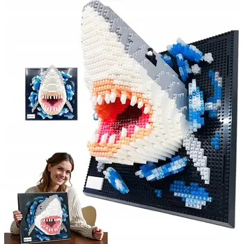 ostatní stavebnice STAVEBNICE KONSTRUKČNÍ KOSTKY ŽRALOK REALISTICKÝ MODEL MODEL 2166 KUSŮ