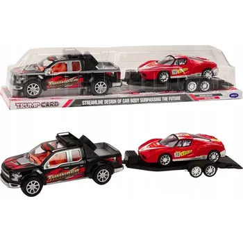 autíčko Auto Přepravník s Odťahovkou a Sportovním/Terénním Autem - Sada