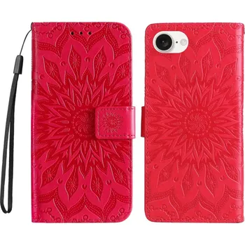 Pouzdro na mobilní telefon Sunflower knížkové pouzdro na iPhone 16e - červené