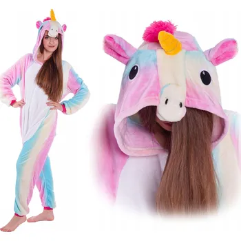 Dámské pyžamo JEDNOROŽEC Pyžamo Kigurumi Overal Kostým Overal Kombinéza S 146-154cm
