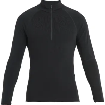 Pánské termoprádlo Pánské funkční triko Icebreaker M 300 MerinoFine Polar LS Half Zip Velikost: M / Barva: černá