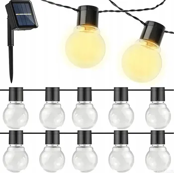 Venkovní osvětlení SOLÁRNÍ ZAHRADNÍ GIRLANDA S 10 LED ŽÁROVKAMI - KOULE DO ZAHRADY