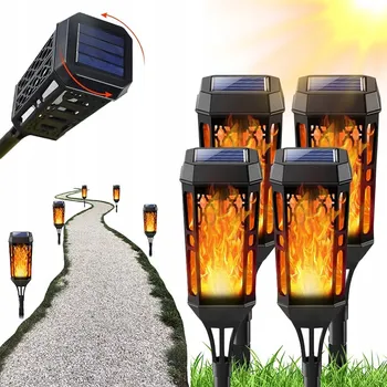 Venkovní osvětlení Solární lampa zapichovací Bedee černá 49 cm 4 ks