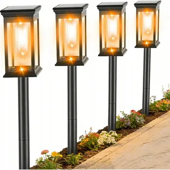 Venkovní osvětlení Solární zahradní lampa LED venkovní sloupek stojací lucerna