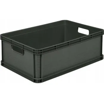 Úložný box Plastový box 45L s víkem a úchyty, černý