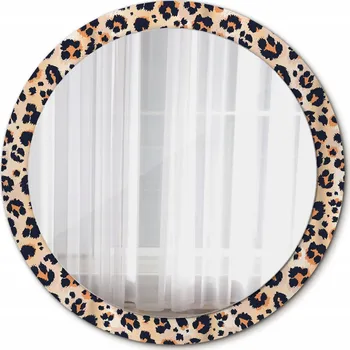 Zrcadlo Nástěnné Zrcadlo Rám Glamour Vzor s leopardím potiskem 90 cm