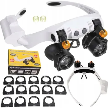 Lupa HLAVOVÁ LUPA BRÝLE PRECIZNÍ BRÝLOVÁ LUPA 3X/4X/5X/6X/7X/10X/15X