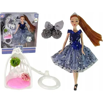 Panenka Panenka Emily s houpačkou a květinami pro děti