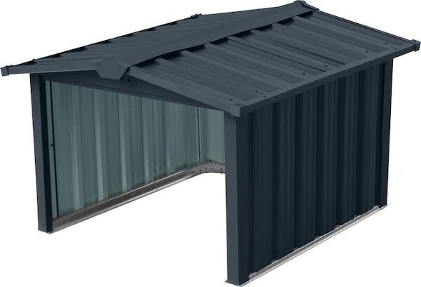 Strend Pro Garden 2172914 Domeček Strend Pro, na robotickou sekačku, garáž, plech, antracit, 86x88x60 cm