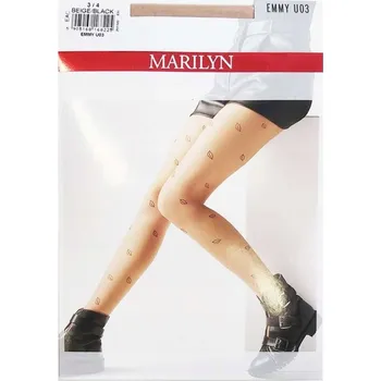 Dámské punčochy Punčocháče hladké Marilyn 20den vícebarevné Beige/Black velikost 3/4