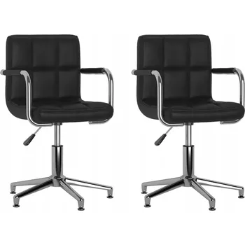 Jídelní židle Otočné jídelní židle, 2 ks, černé, umělá kůže