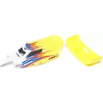 Losi karosérie, křídlo žlutá/bílá: Mini-B