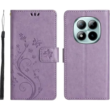 Pouzdro na mobilní telefon Flowers knížkové pouzdro na Xiaomi Redmi Note 15 Pro 4G - světlefialové