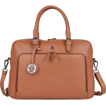 Kabelka Dámská kožená kabelka na notebook Bellicci Cemeron - koňak