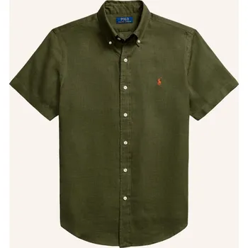 Pánská košile Polo Ralph Lauren Pánská Lněná Košile S Krátkým Rukávem...